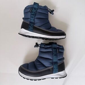The North Face Thermoball Waterproof Pull-On Blue Winter Boots Big Kids Sz 3